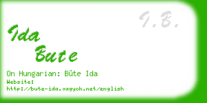 ida bute business card